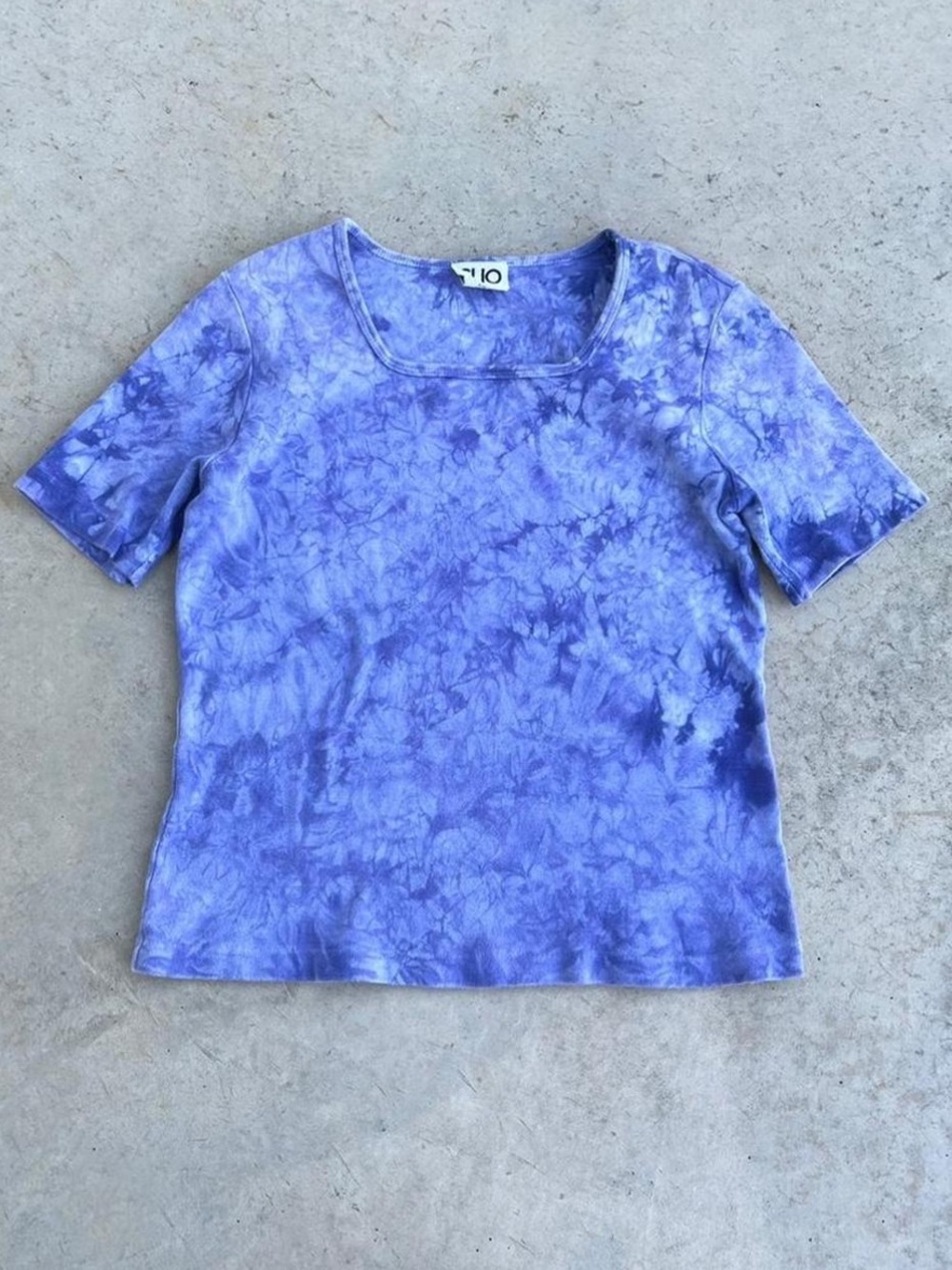 Vintage Purple Tie Dye Cotton Short Sleeve T-Shirt 100% Cotton Clio Brand